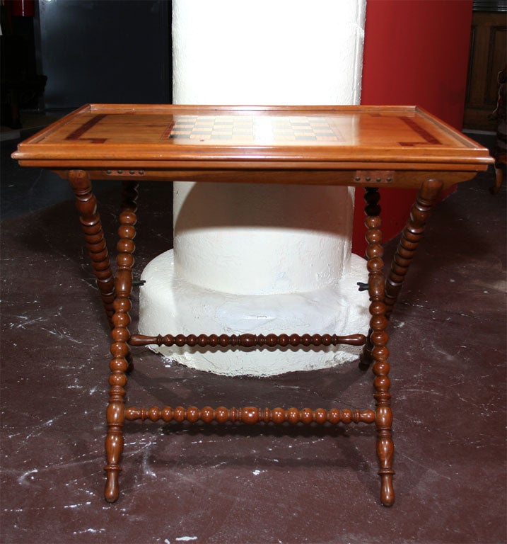 WALNUT GAMES TABLE
