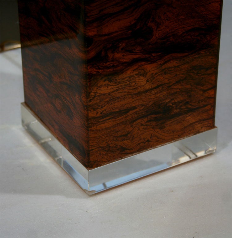 Pair of Lucite Table Lamps in the Style of Karl Springer