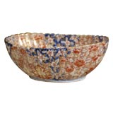 19th C. Oval Imari Bowl with Multicolored Floral Decoration