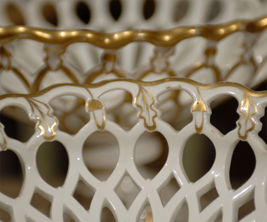 Set of  Vieux Paris Porcelain Baskets w/ gilt highlights 5