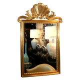 Italian 1950's Gilded Carved Shell Mirror