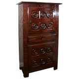 17th Century French Provincial Walnut Marriage Cabinet