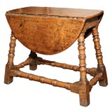 Unusual Jacobean Style Oak Revolving Stool/Table