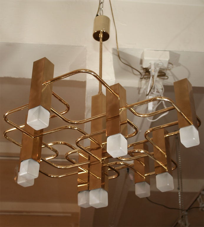 Late 20th Century Brass Chandelier by Boulanger