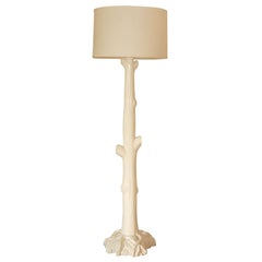 Tall "Tree" Floor Lamp in White Painted Finish