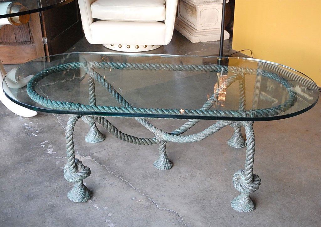 Cast Bronze Rope Cocktail Table