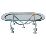 Cast Bronze Rope Cocktail Table