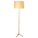 Faux Bamboo Brass Floor Lamp