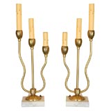 PAIR OF SMALL CANDELABRA  TABLE LAMPS