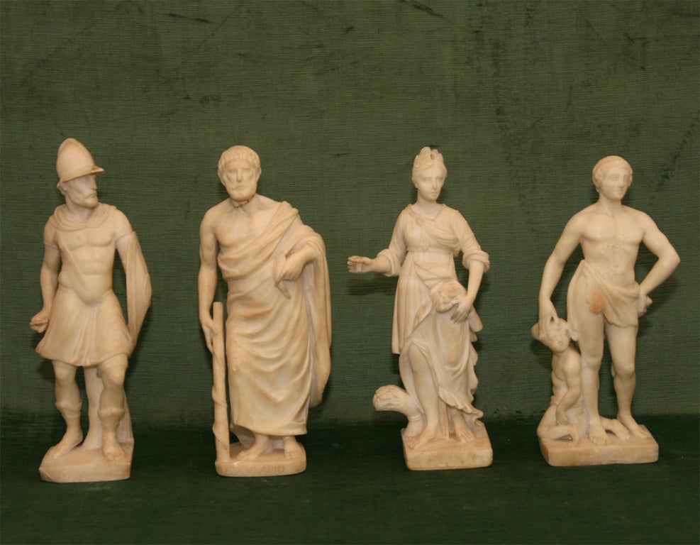 Set of Four Marble Grand Tour Sculptures of Classical Figures