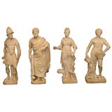Set of Four Marble Grand Tour Sculptures of Classical Figures