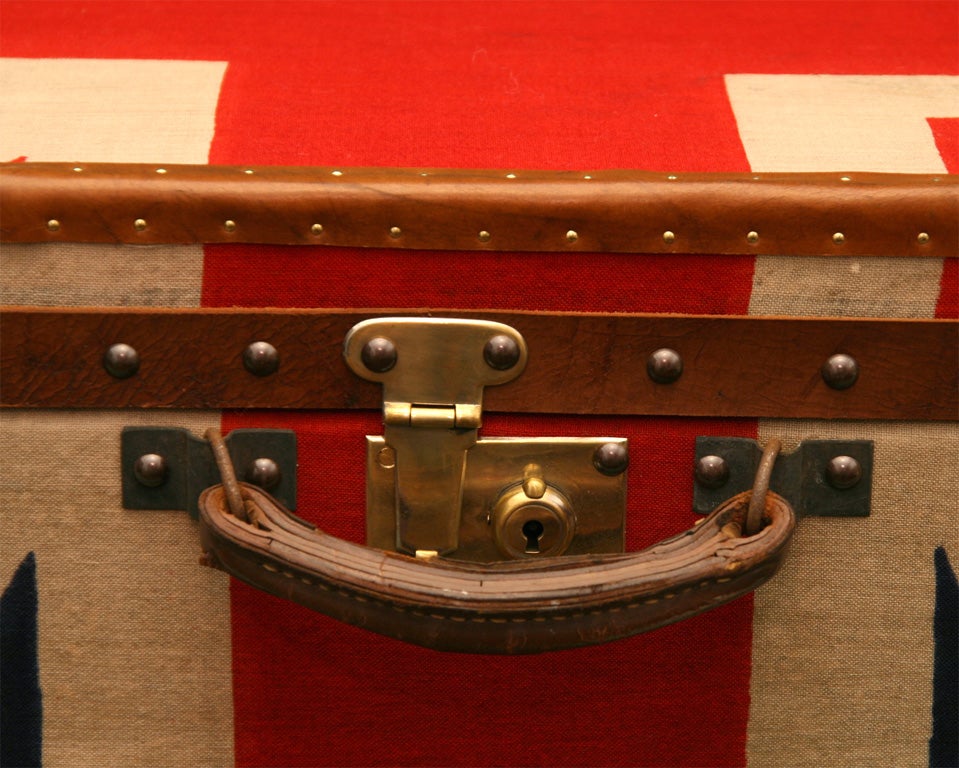 English Union Jack Suitcase, England, c. 1930
