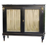 MID CENTURY REGENCY STYLE EBONIZED CHIFFONIER