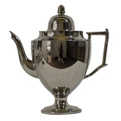 18th C.  English Silver Lusterware Coffee Pot