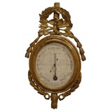 Louis XVI Period Oval Barometer in Gilt-wood, France c. 1790