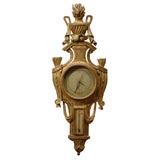 Louis XVI Period Gilt-wood Barometer/Thermometer, France c. 1780