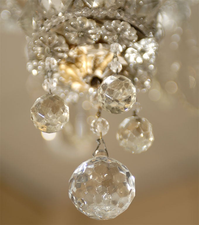 Baltic Neoclassical Style 8-Light Chandelier in Cut-Crystal, circa 1880 1