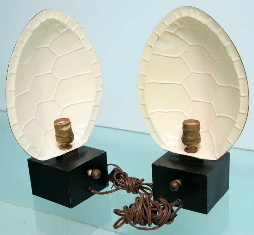 PAIR OF CHAPMAN TURTLE SHELL TABLE LAMPS 2