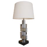 Cubist Modern Heavy Chrome Table Lamp