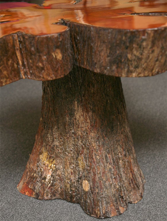 American Rustic Cypress Tree Slab Table