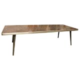 Long 50's Metallic Glazed Tile Coffee Table