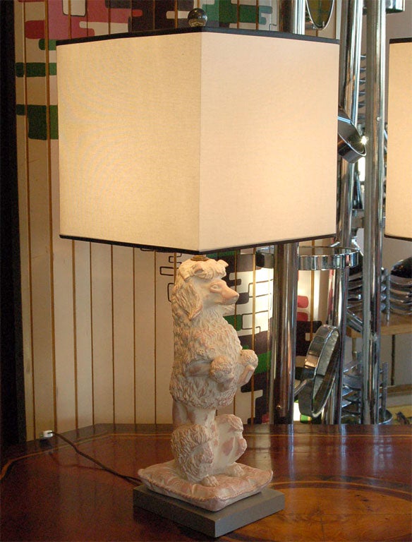pink poodle table lamp
