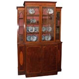 PERIOD IRISH GEORGE III SMALL BREAKFRONT BOOKCASE