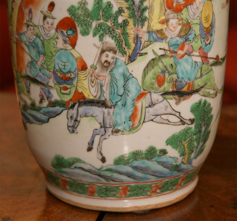 Chinese Export Famille Verte Large Vase For Sale 2