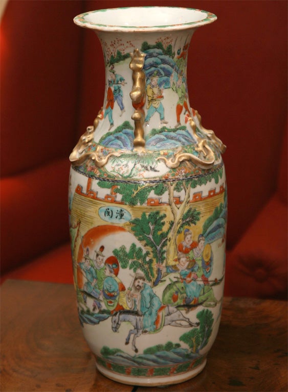 Chinese Export Famille Verte Large Vase For Sale 3