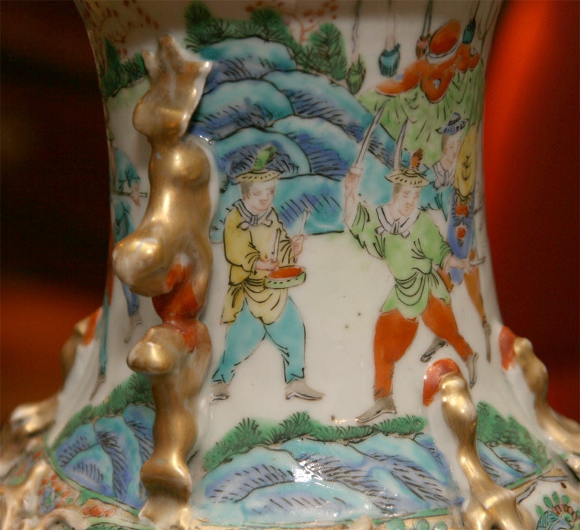 Chinese Export Famille Verte Large Vase For Sale 5