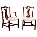 Set of 10 English mahogany Chippendale chairs, circa 1850