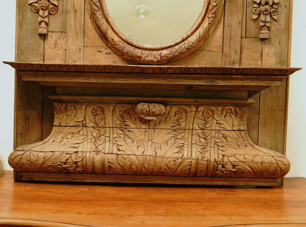 wood mirror with shelf