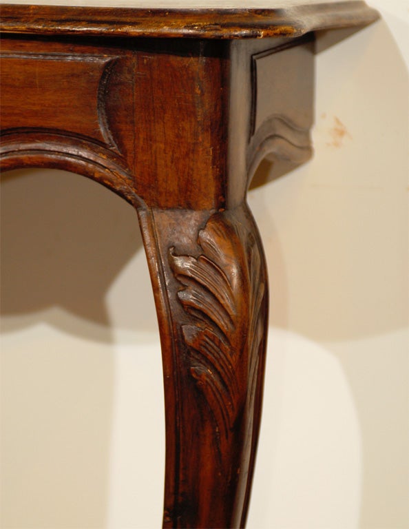 19th Century Pair of Late 18th Century Louis XV Walnut Console Table from Uzès, Provence