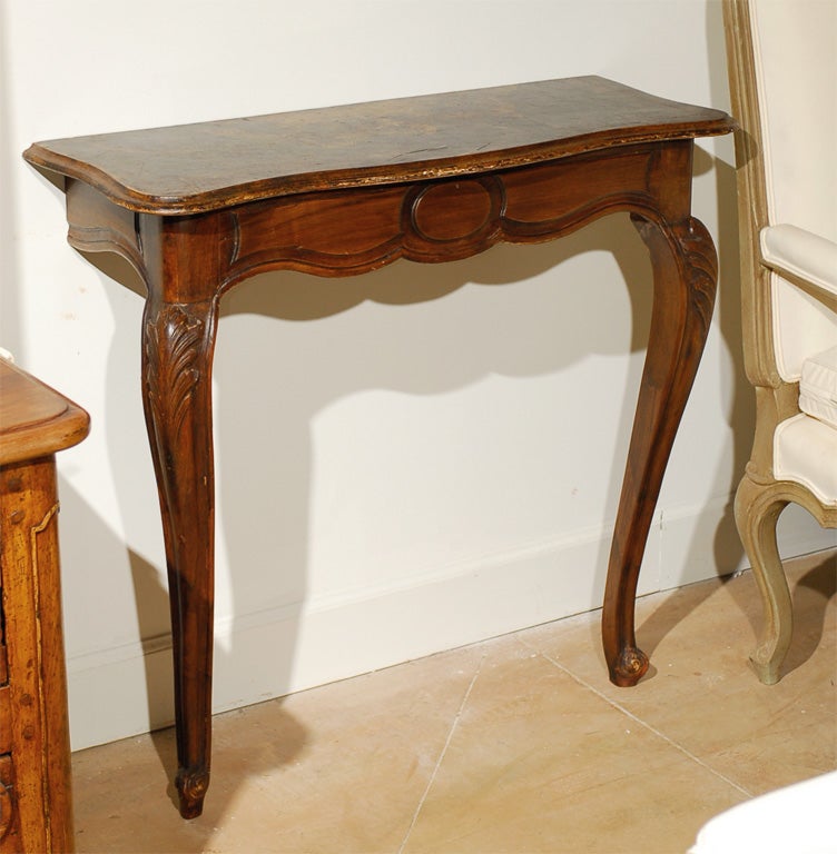 Pair of Late 18th Century Louis XV Walnut Console Table from Uzès, Provence 2
