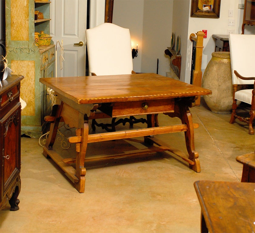 18th Century Tyrolean table desk with one drawer