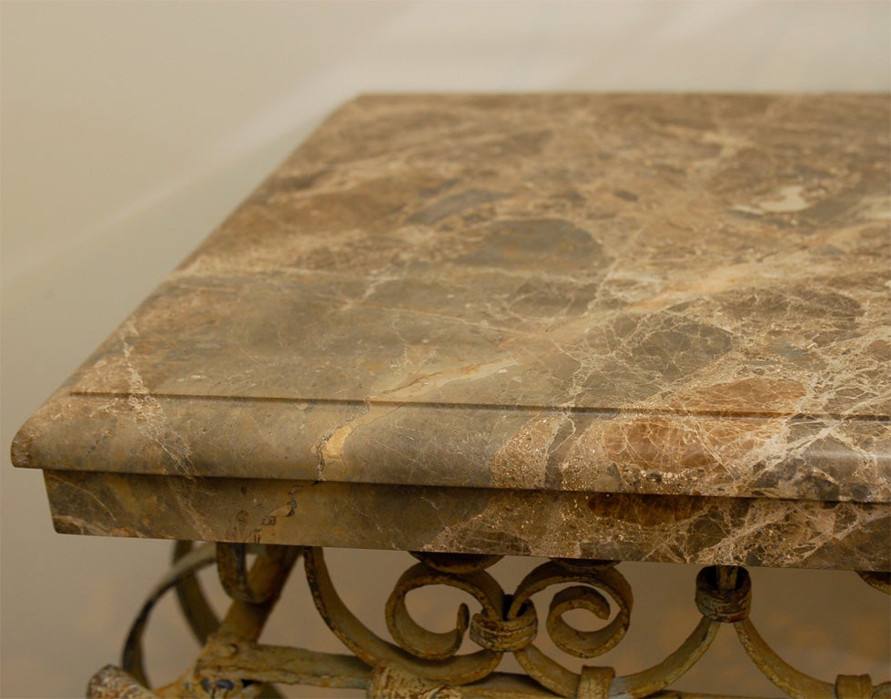 Marble Top Console Table made from an 18th Century Balcony 2