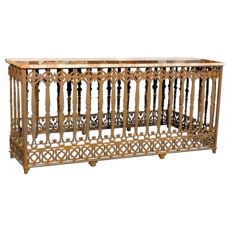 Console made from iron balcony