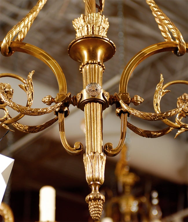 Lustre ancien Luminaire Gasolier en vente 2