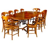 Country French dining table and chairs