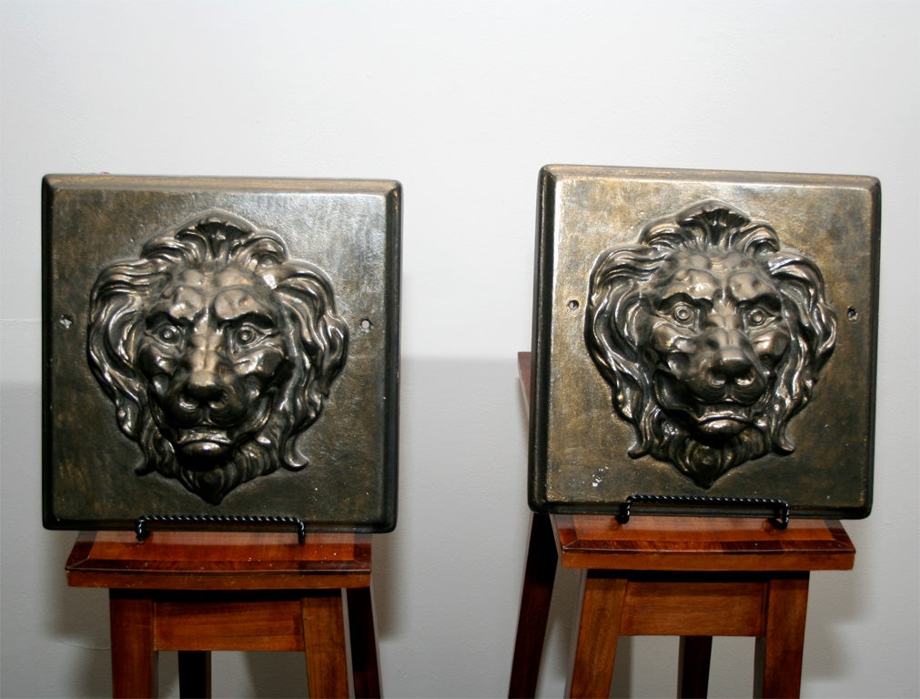 Terra-cotta Lion's Heads