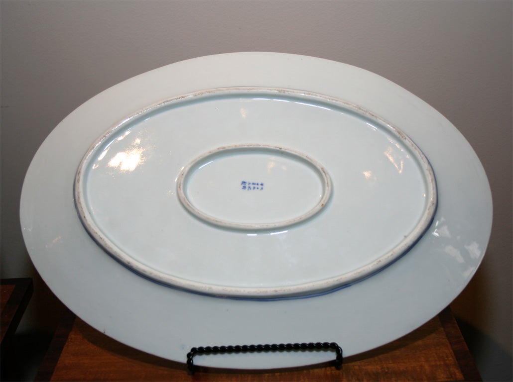 Porcelain Pair of Blue-and-White Platters