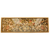 19THC ENGLISH NEEDLEWORK W/BIRDS 
FLORAL LEAFS