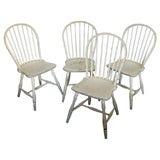 19TH C SET OF FOUR WINSOR CHAIRS Antique 19TH C SET OF FOUR WINSOR CHAIRS