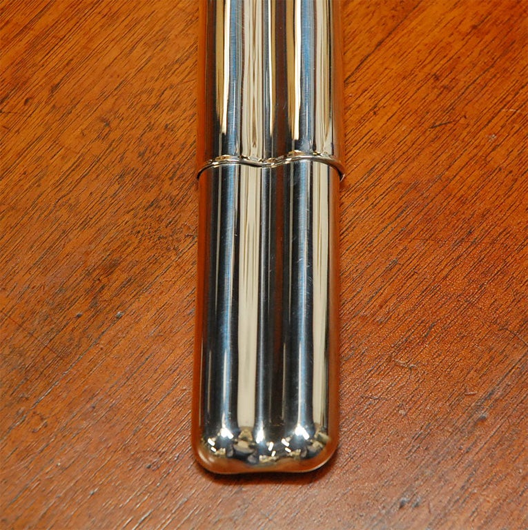 Sterling Silver portable cigar case For Sale 2
