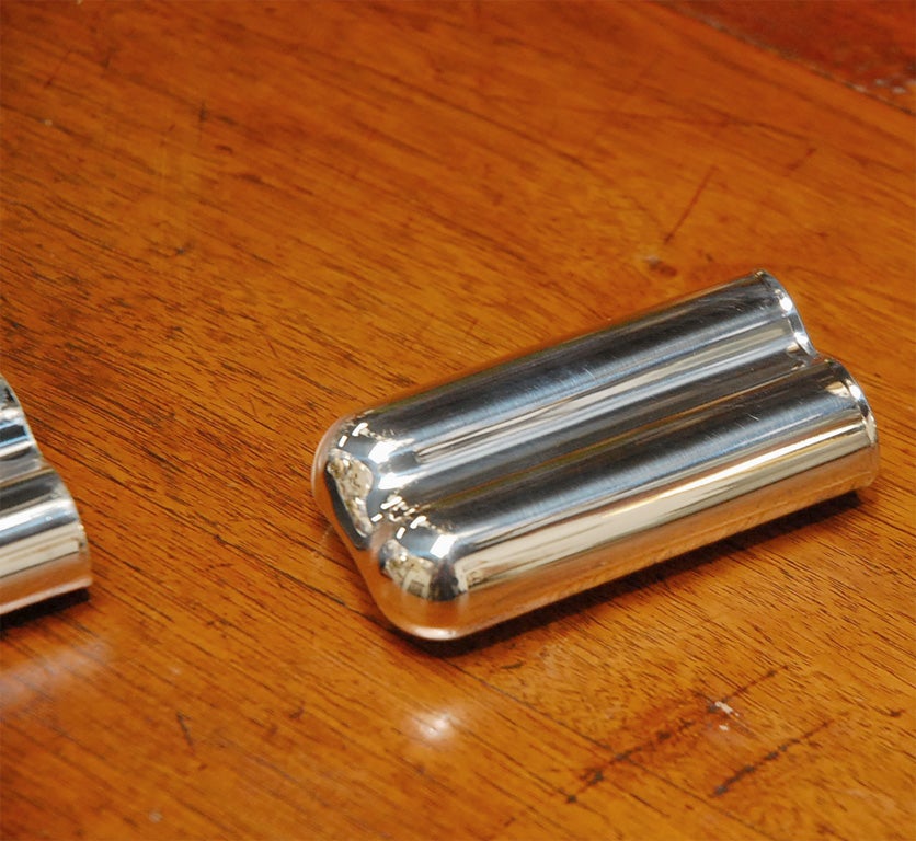 Sterling Silver portable cigar case For Sale 5