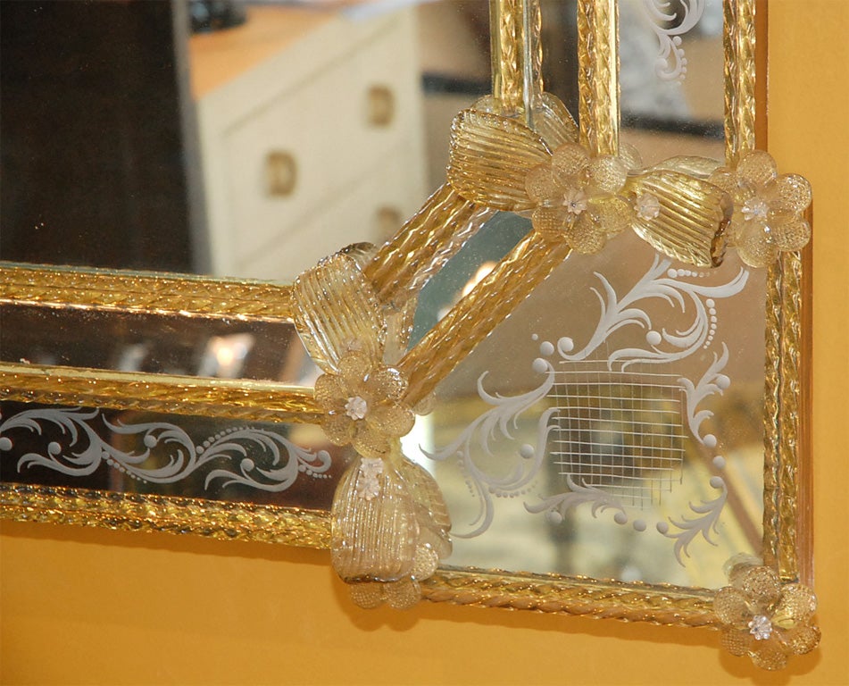 Large Venetian Mirror In Good Condition In Los Angeles, CA