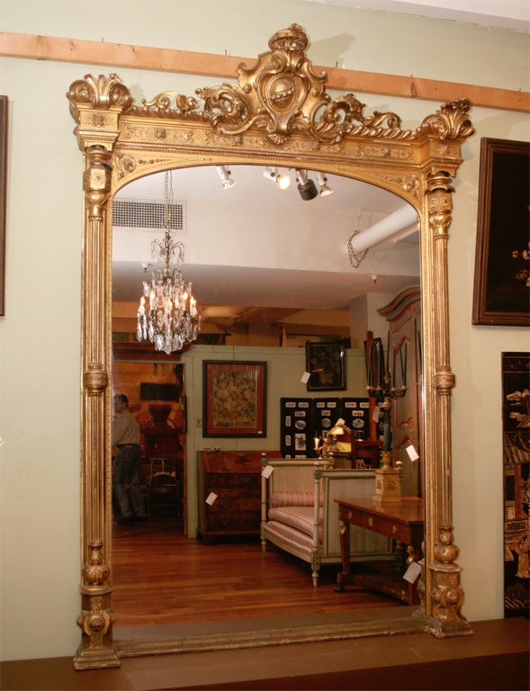 Massive American Giltwood Mirror, Circa 1870