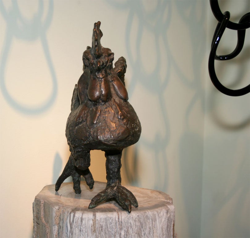 Bronze Rooster by Poule