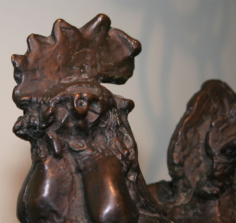 Bronze Rooster by Poule For Sale 2