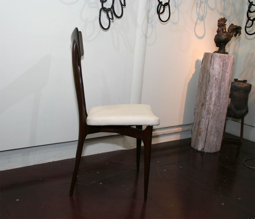 Six Ico Parisi Dining Chairs In Fair Condition For Sale In New York, NY